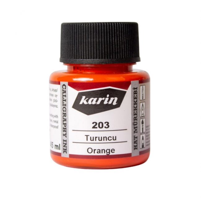 Karin Hat Mürekkebi Turuncu 45 ml No:18