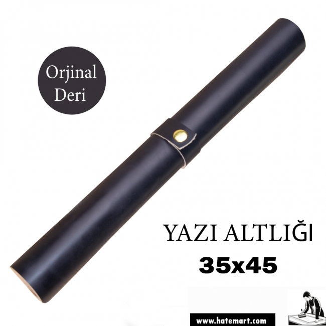 Yazı Altlığı Rulo Orjinal Dana Derisi Siyah